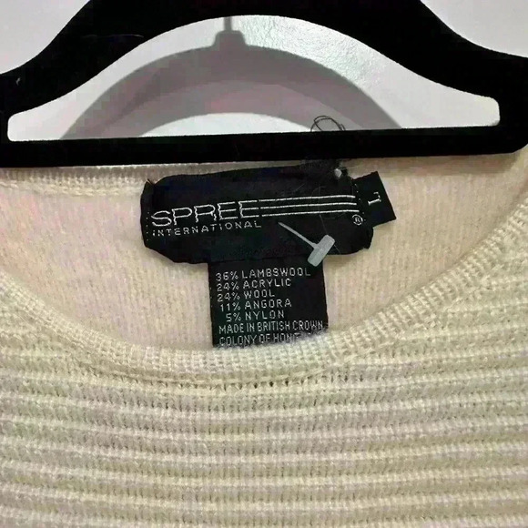 VINTAGE Spree International Beige Sweater Size Large - Picture 3 of 4